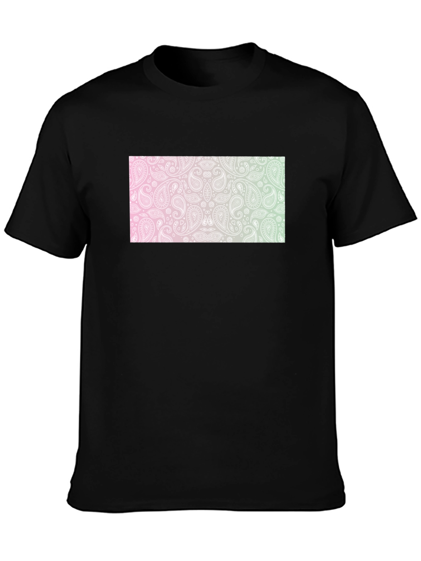 Paisley Black T-Shirt - Unique Design