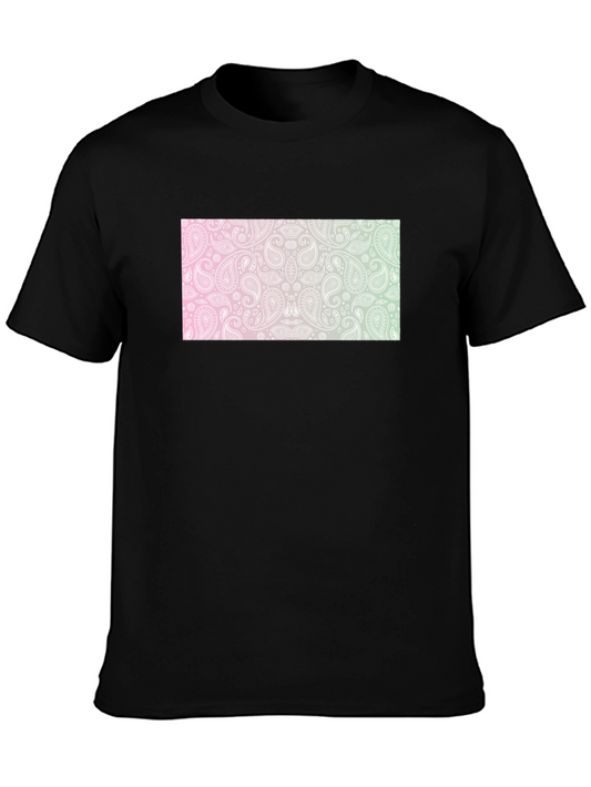 Paisley Black T-Shirt - Unique Design