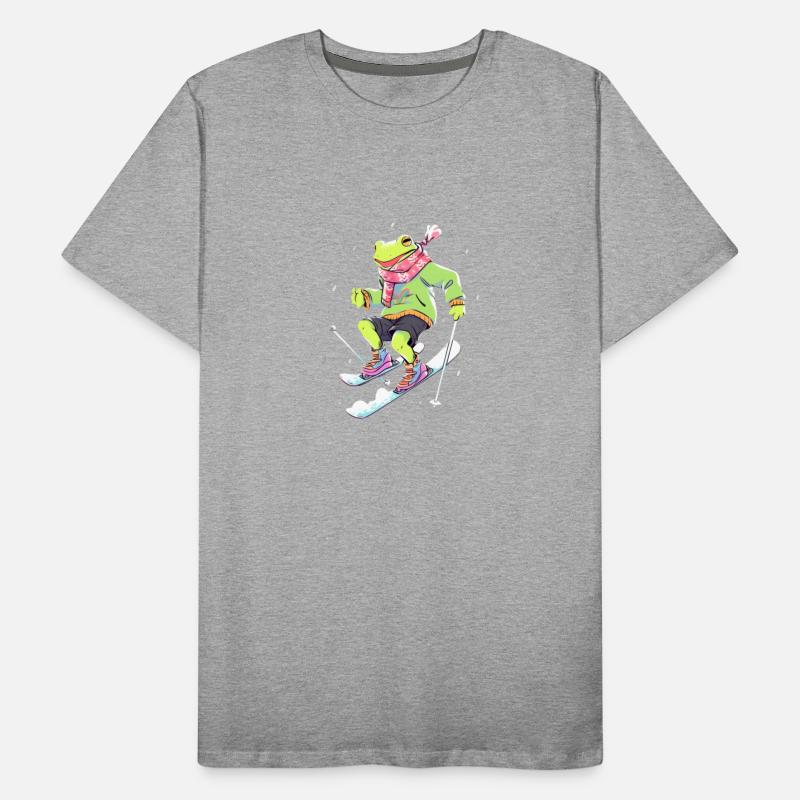Frog Skiing Skier Ski Winter Snow