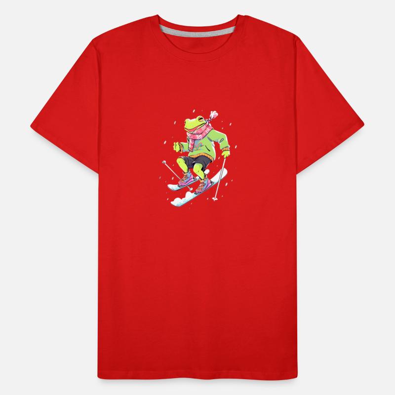 Frog Skiing Skier Ski Winter Snow
