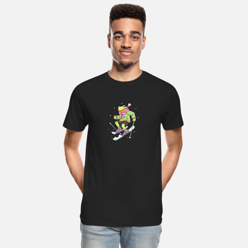 Frog Skiing Skier Ski Winter Snow