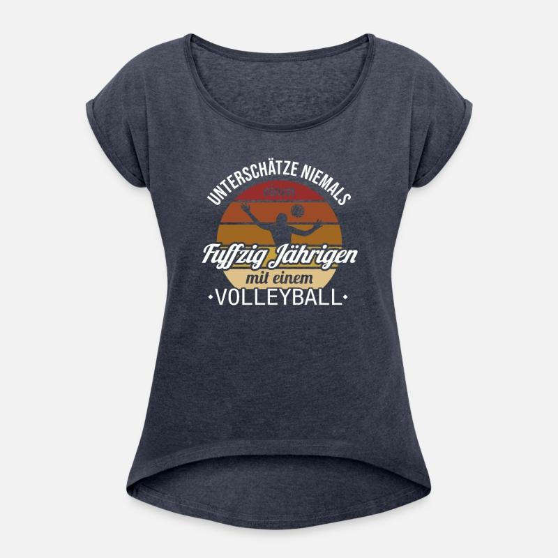 Fuffzig Jähriger mit Volleyball Team Player 50th
