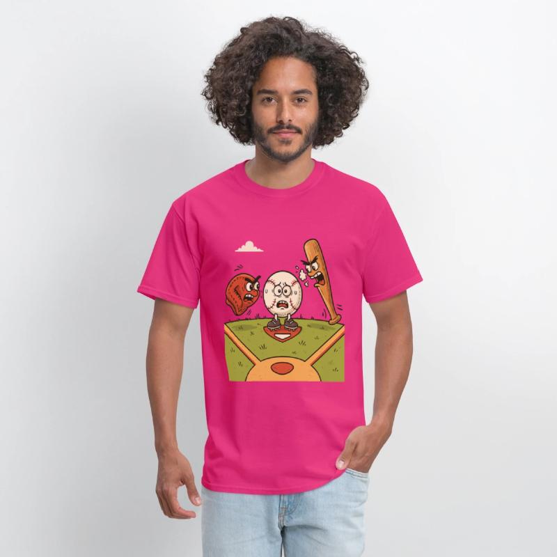 Funny Baseball Cartoon T shirt