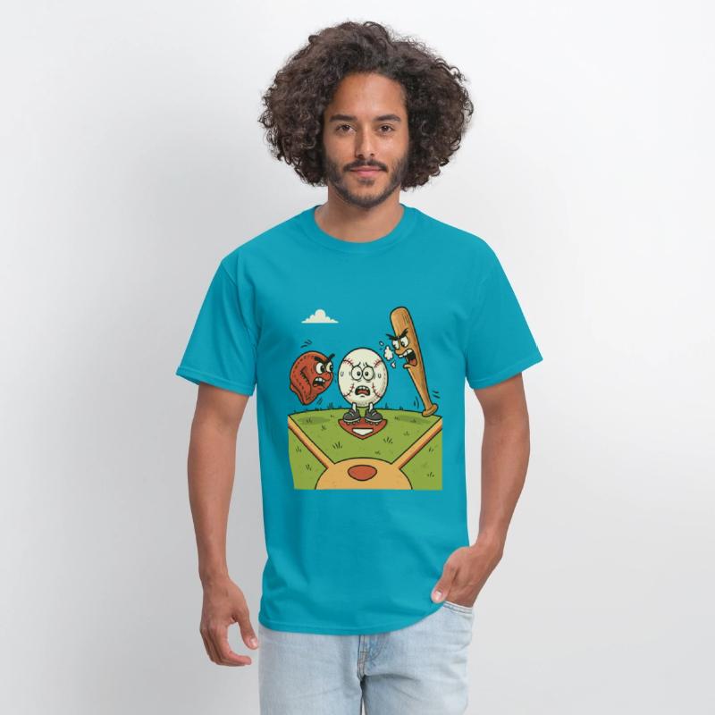 Funny Baseball Cartoon T shirt