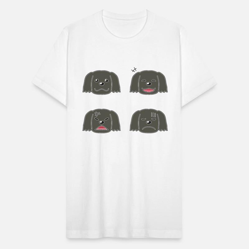 Funny Black Dog Cartoon Faces