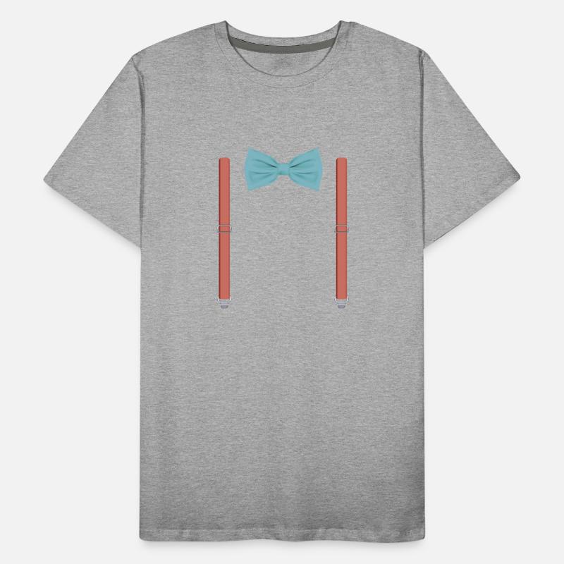 Funny Blue Bow Tie with Orange Suspenders Perfect