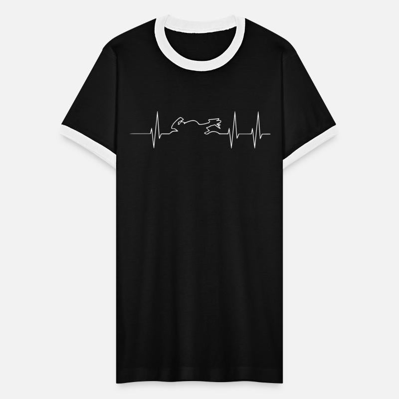 funny comic sports biker trendy heart beat