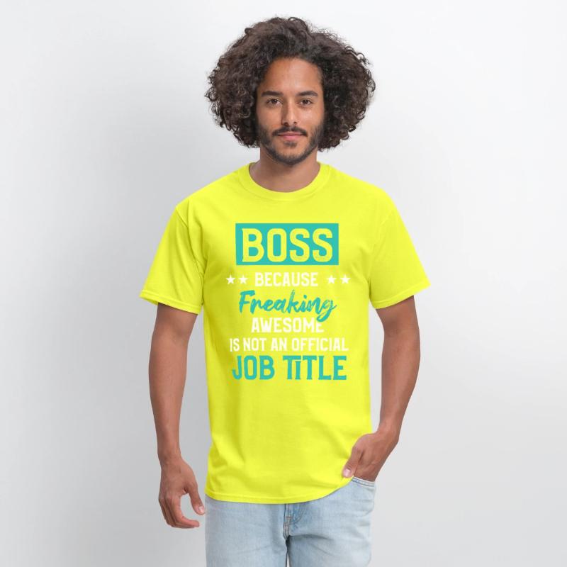 Funny Great Boss Because Freaking Awesome Title