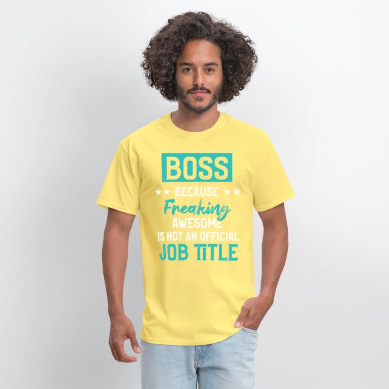 Funny Great Boss Because Freaking Awesome Title