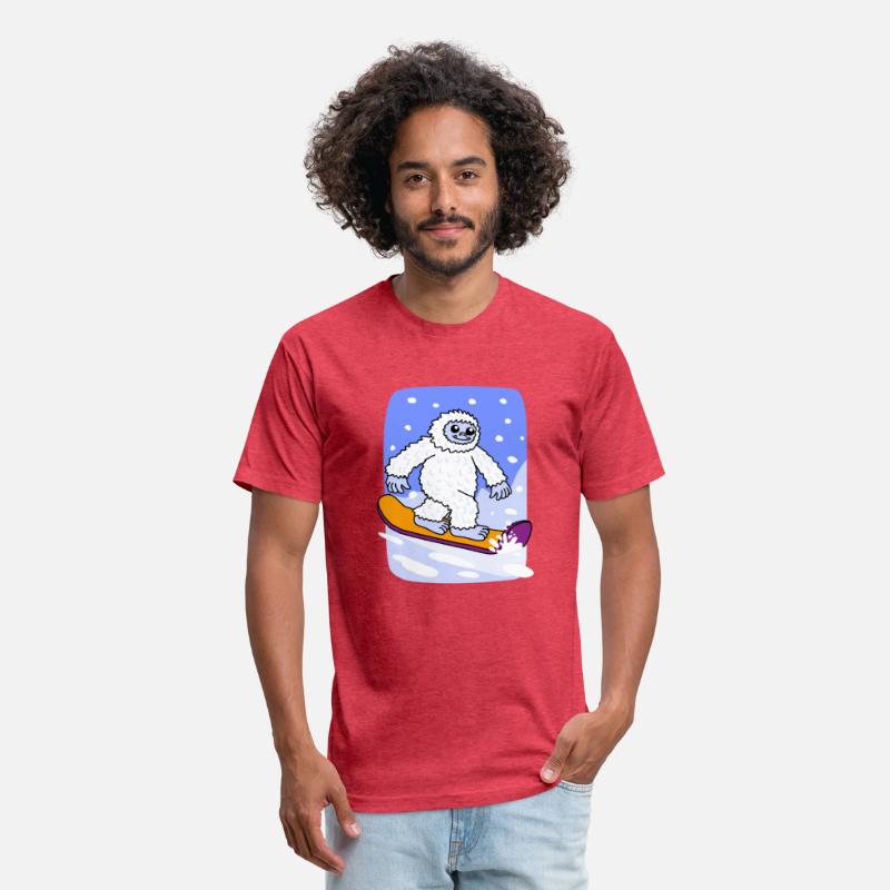 Funny Yeti Snowboarding