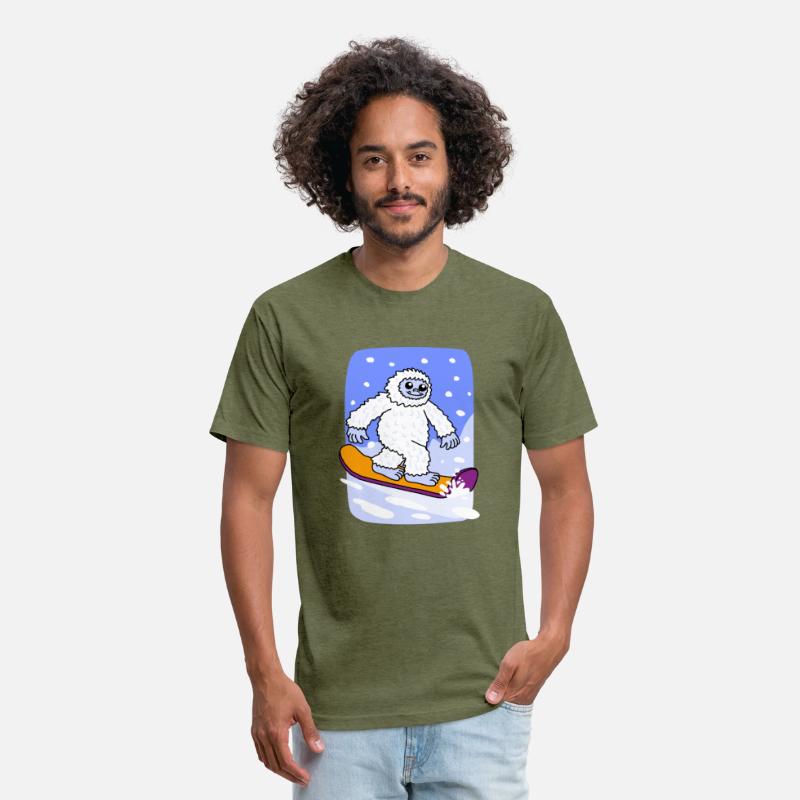 Funny Yeti Snowboarding