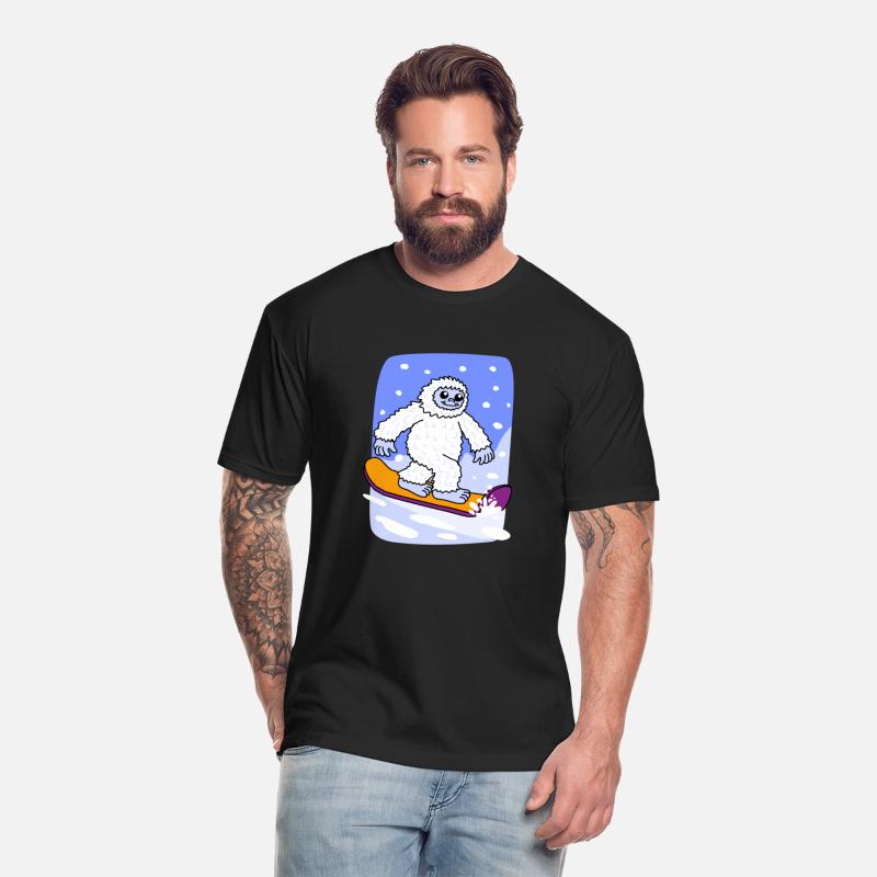 Funny Yeti Snowboarding