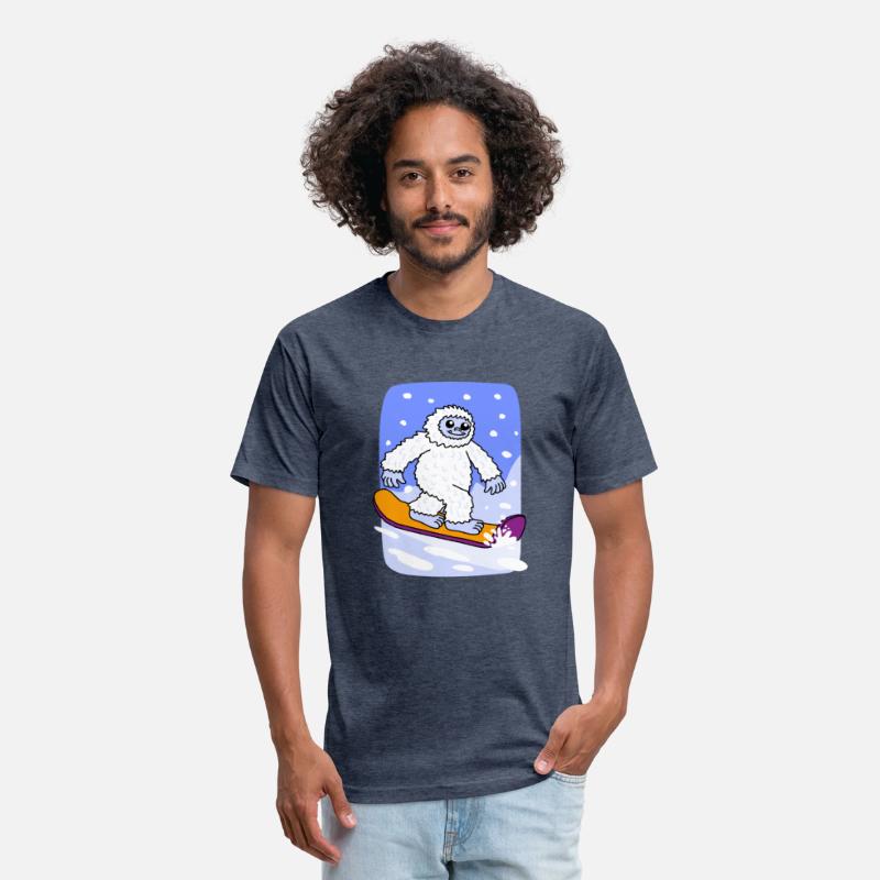 Funny Yeti Snowboarding
