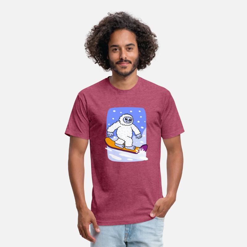 Funny Yeti Snowboarding