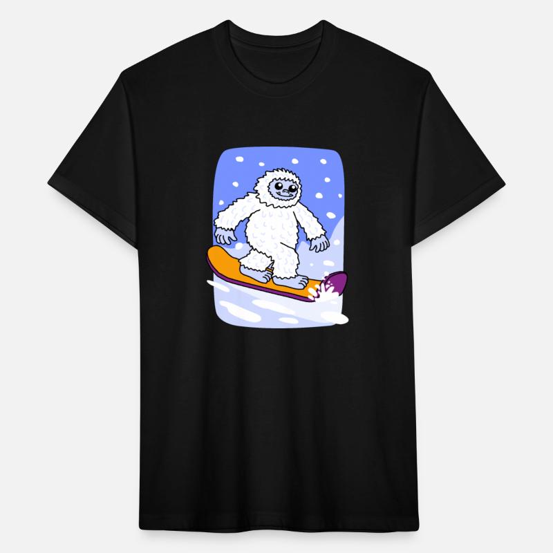 Funny Yeti Snowboarding