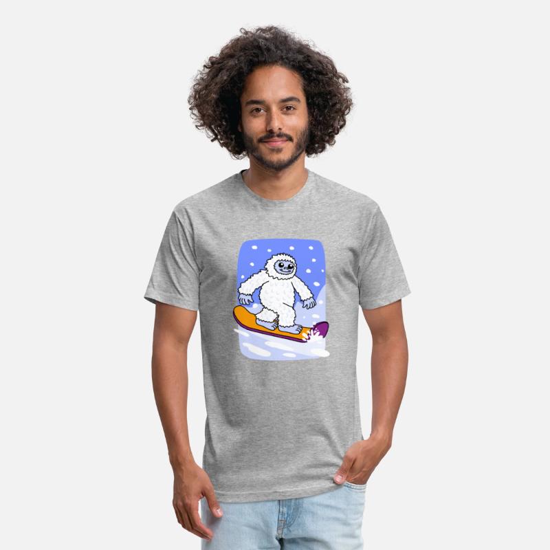 Funny Yeti Snowboarding