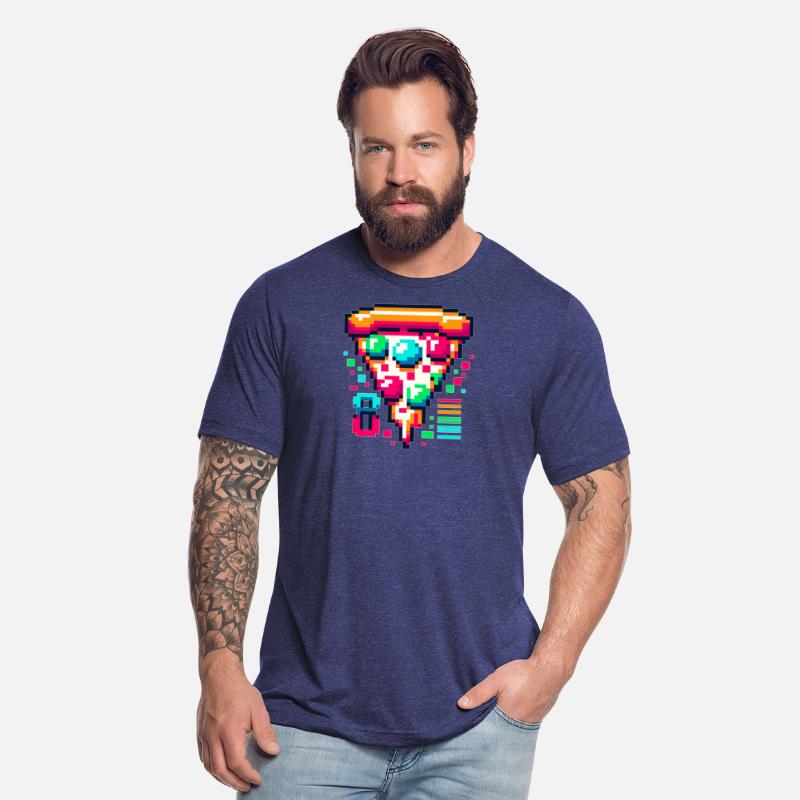 Futuristic Pixel Pizza: Neon-Topped Delight