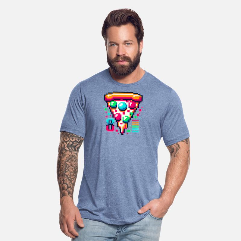 Futuristic Pixel Pizza: Neon-Topped Delight