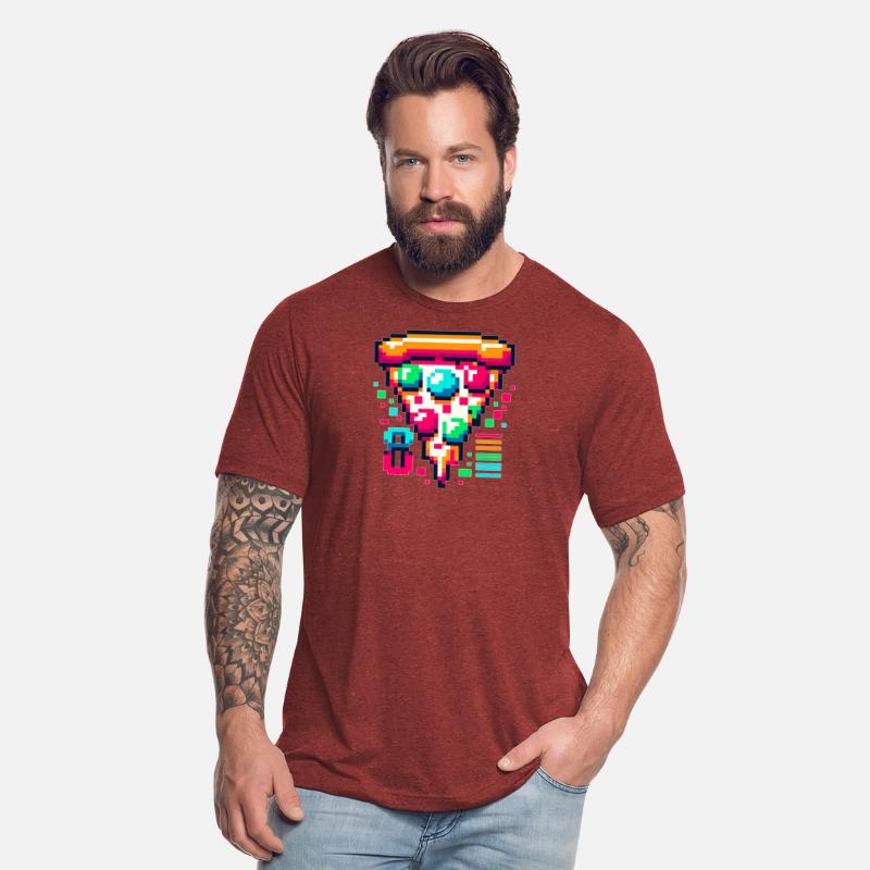 Futuristic Pixel Pizza: Neon-Topped Delight