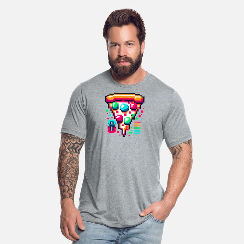 Futuristic Pixel Pizza: Neon-Topped Delight