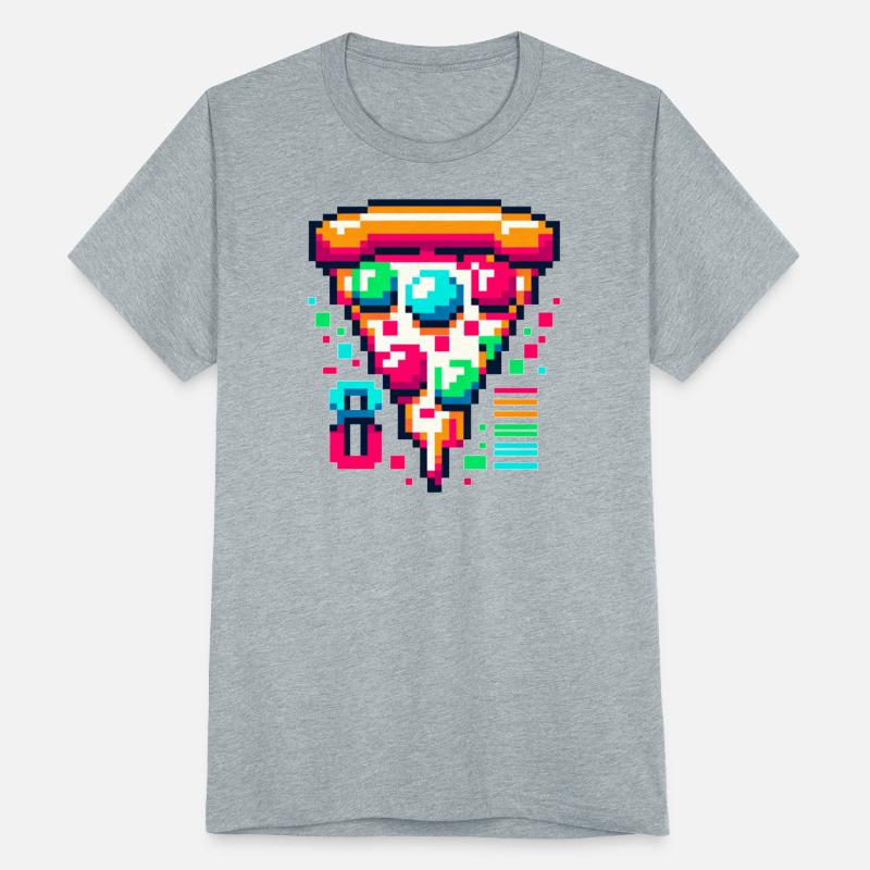 Futuristic Pixel Pizza: Neon-Topped Delight