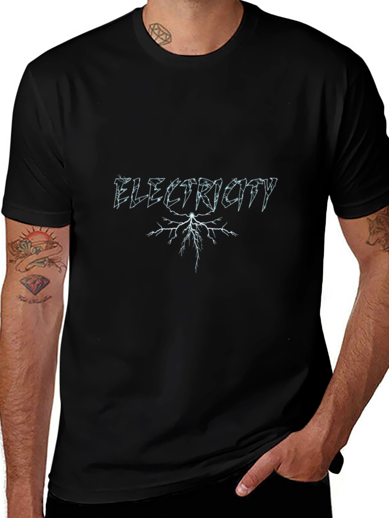 Electricity Graphic T-Shirt - Black