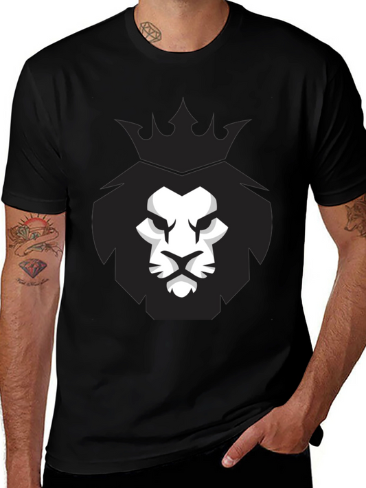 Lion King Graphic Tee - Black Crew Neck T-Shirt