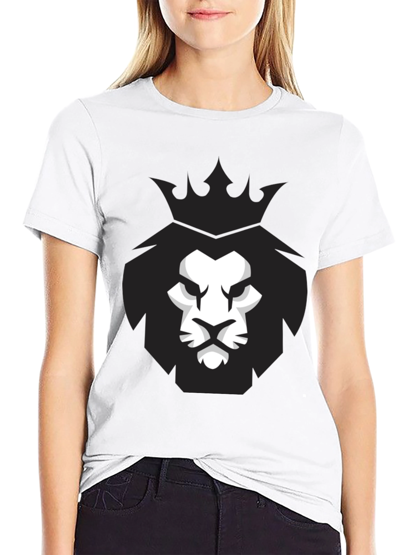 Lion King Graphic Tee - Black Crew Neck T-Shirt