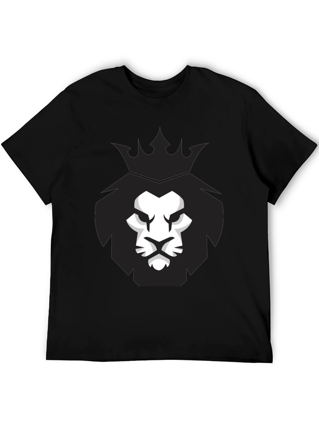 Lion King Graphic Tee - Black Crew Neck T-Shirt