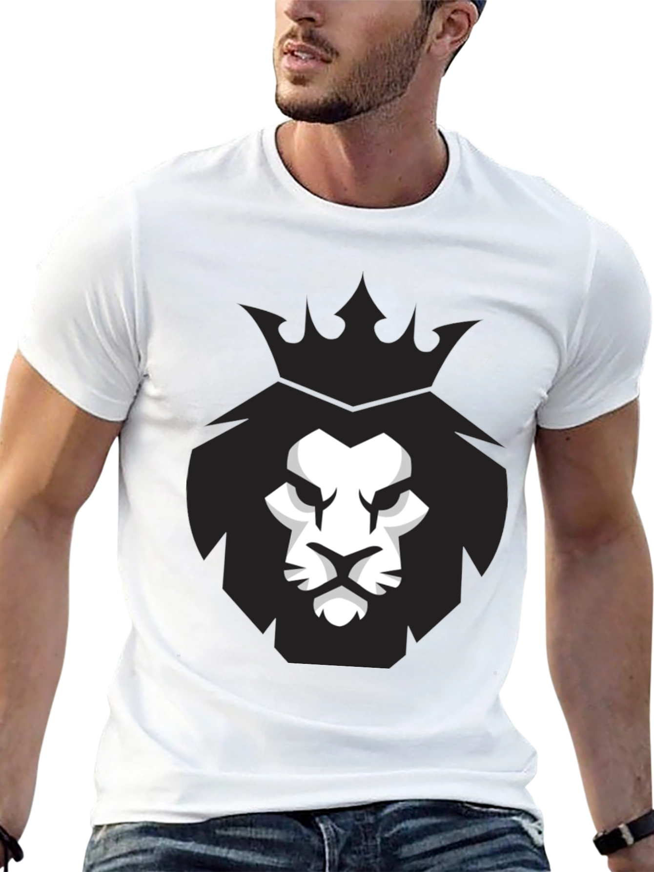 Lion King Graphic Tee - Black Crew Neck T-Shirt