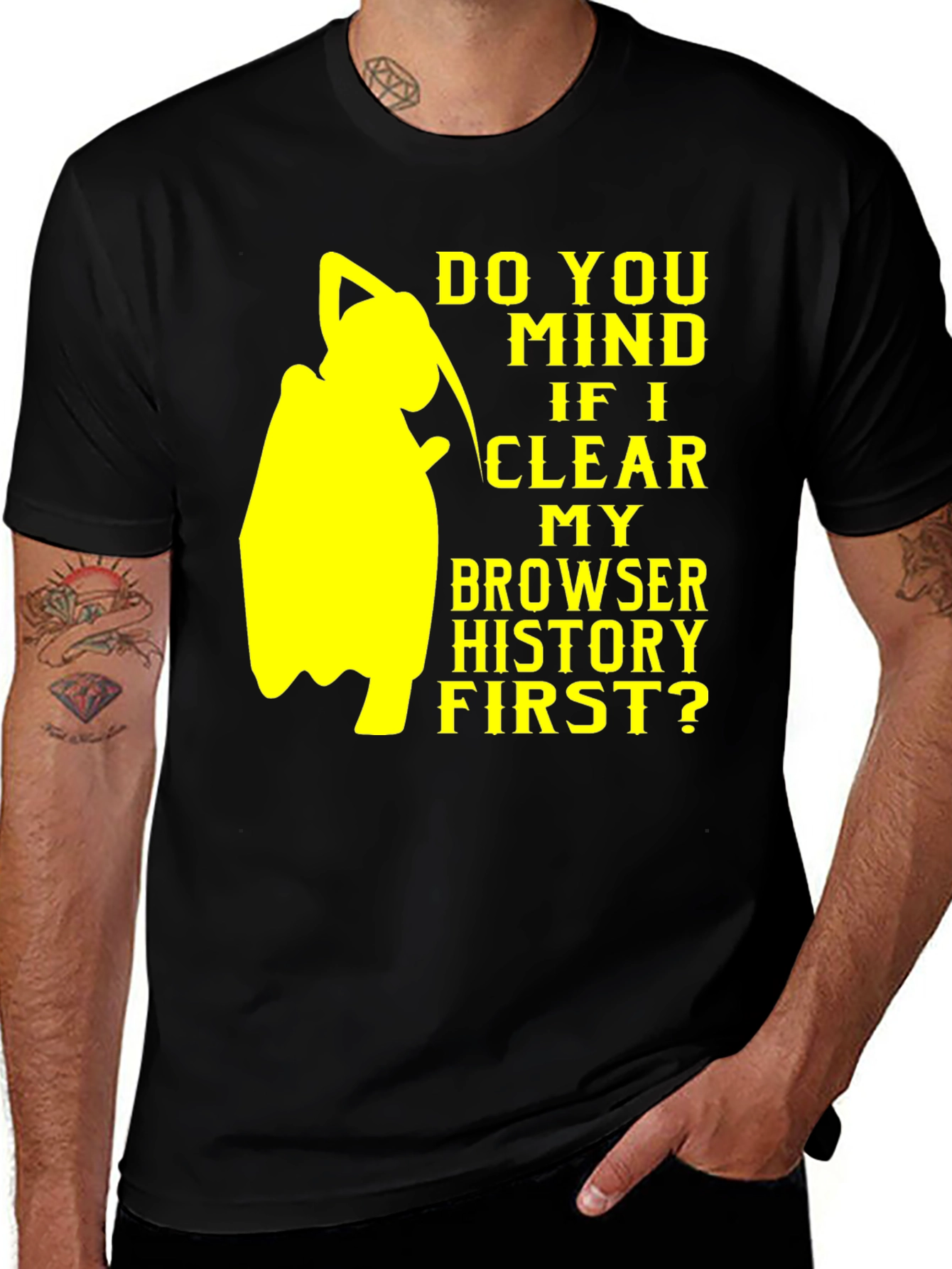 Funny Grim Reaper Browser History T-Shirt
