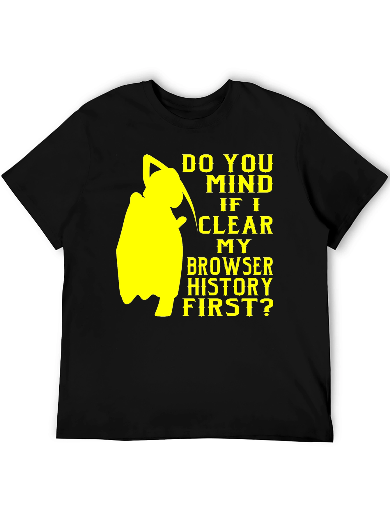 Funny Grim Reaper Browser History T-Shirt
