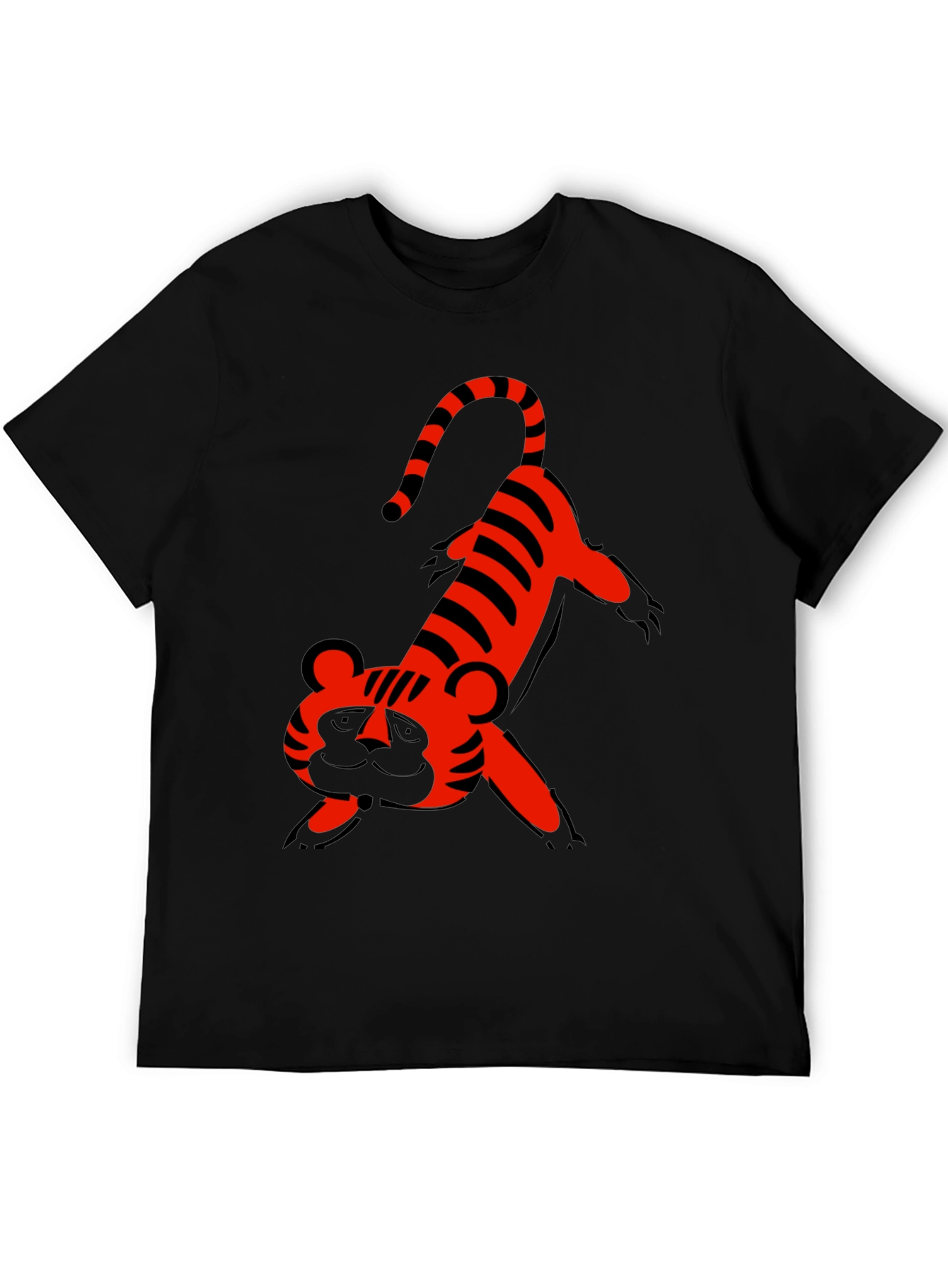 Cool Tiger Graphic Tee - Black T-Shirt