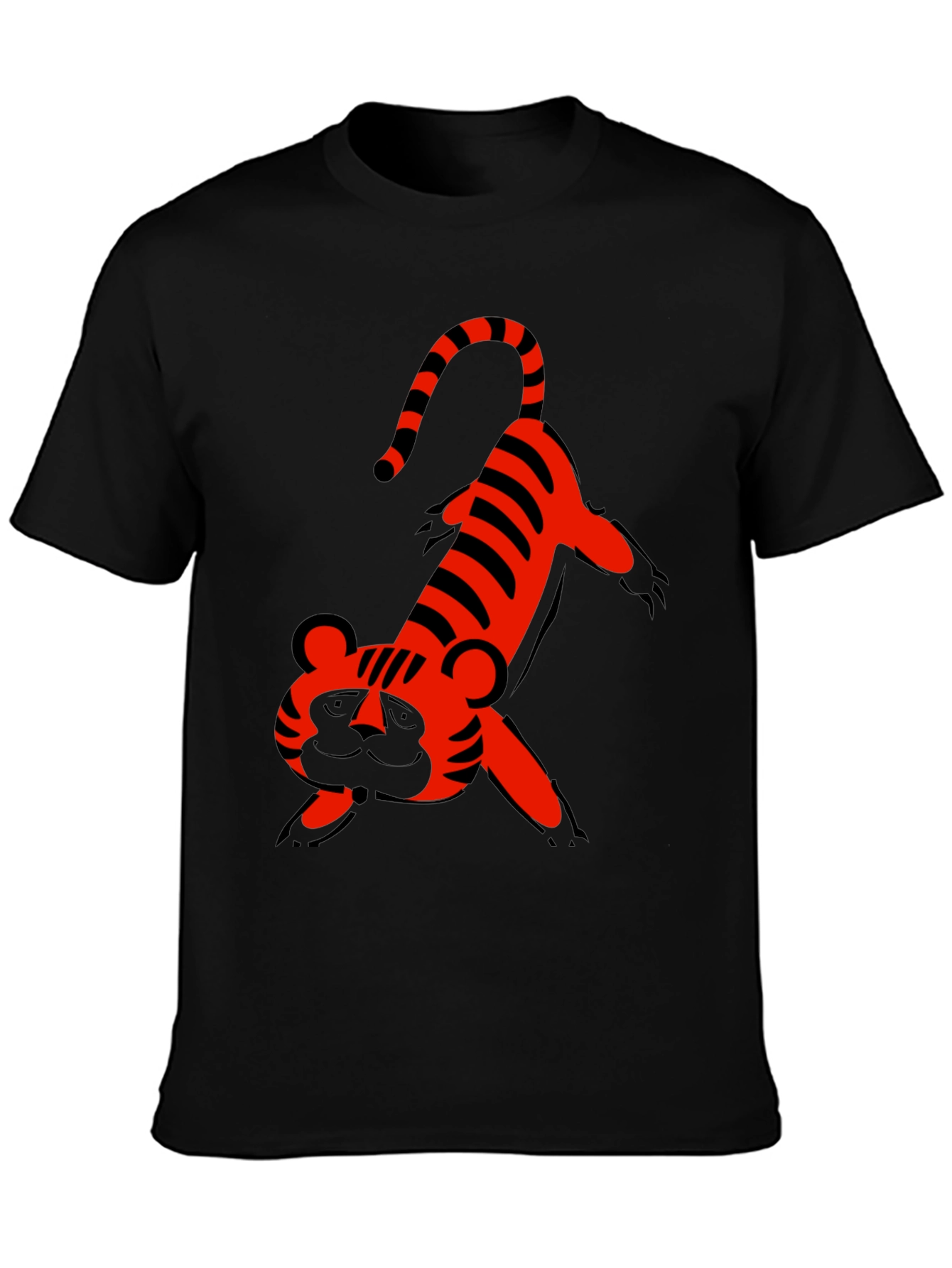 Cool Tiger Graphic Tee - Black T-Shirt
