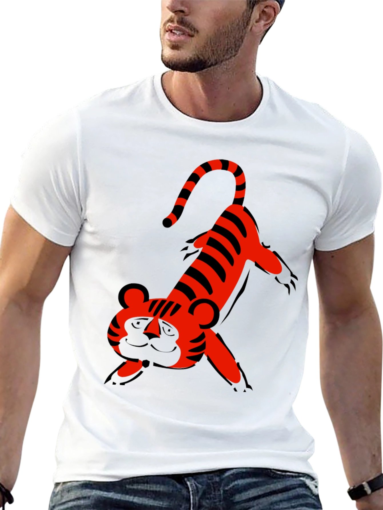 Cool Tiger Graphic Tee - Black T-Shirt