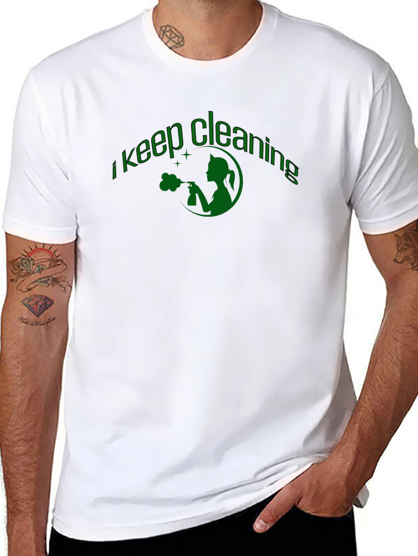 I Keep Cleaning T-Shirt - Black