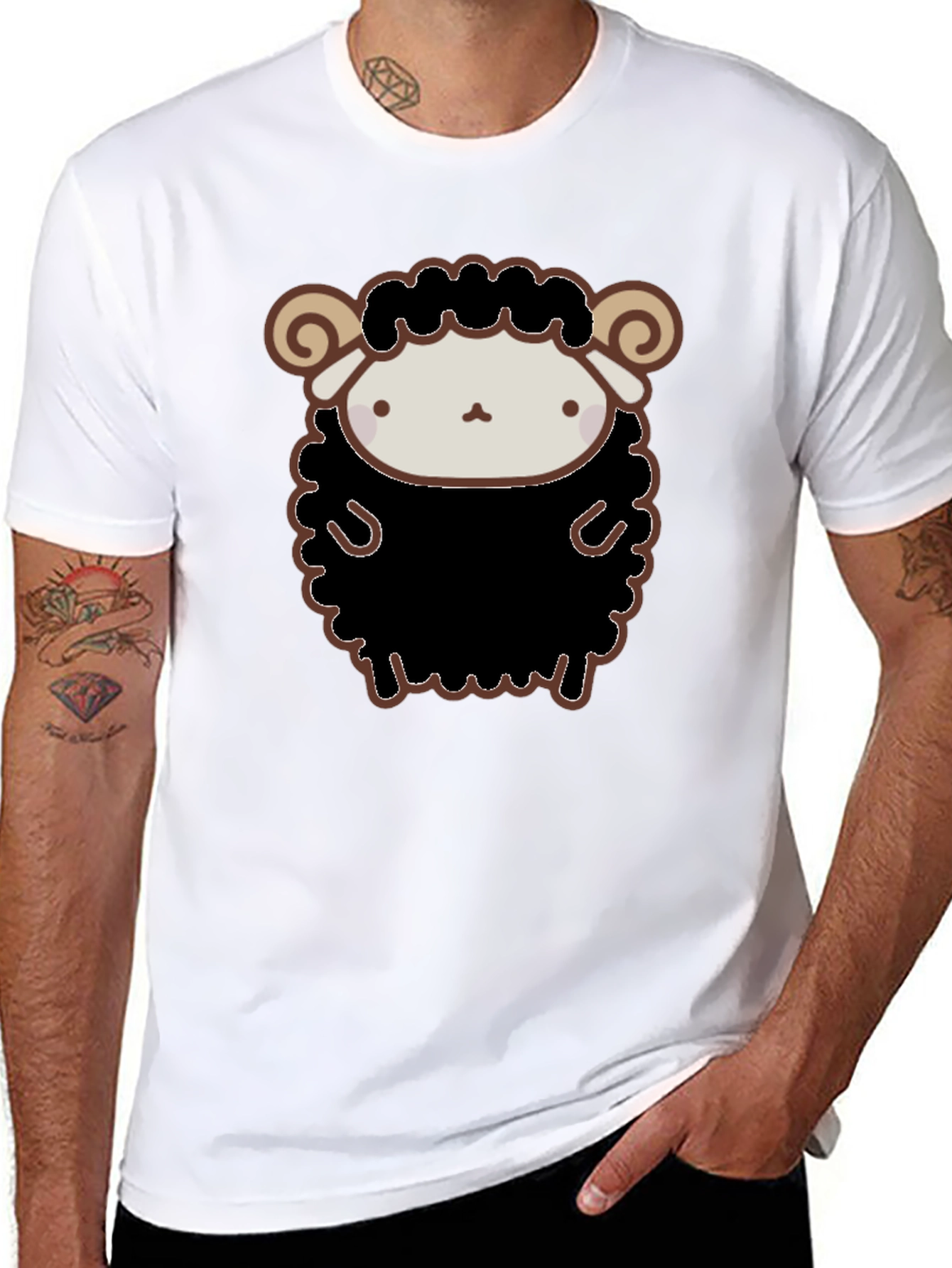 Cute Black Sheep Graphic T-Shirt