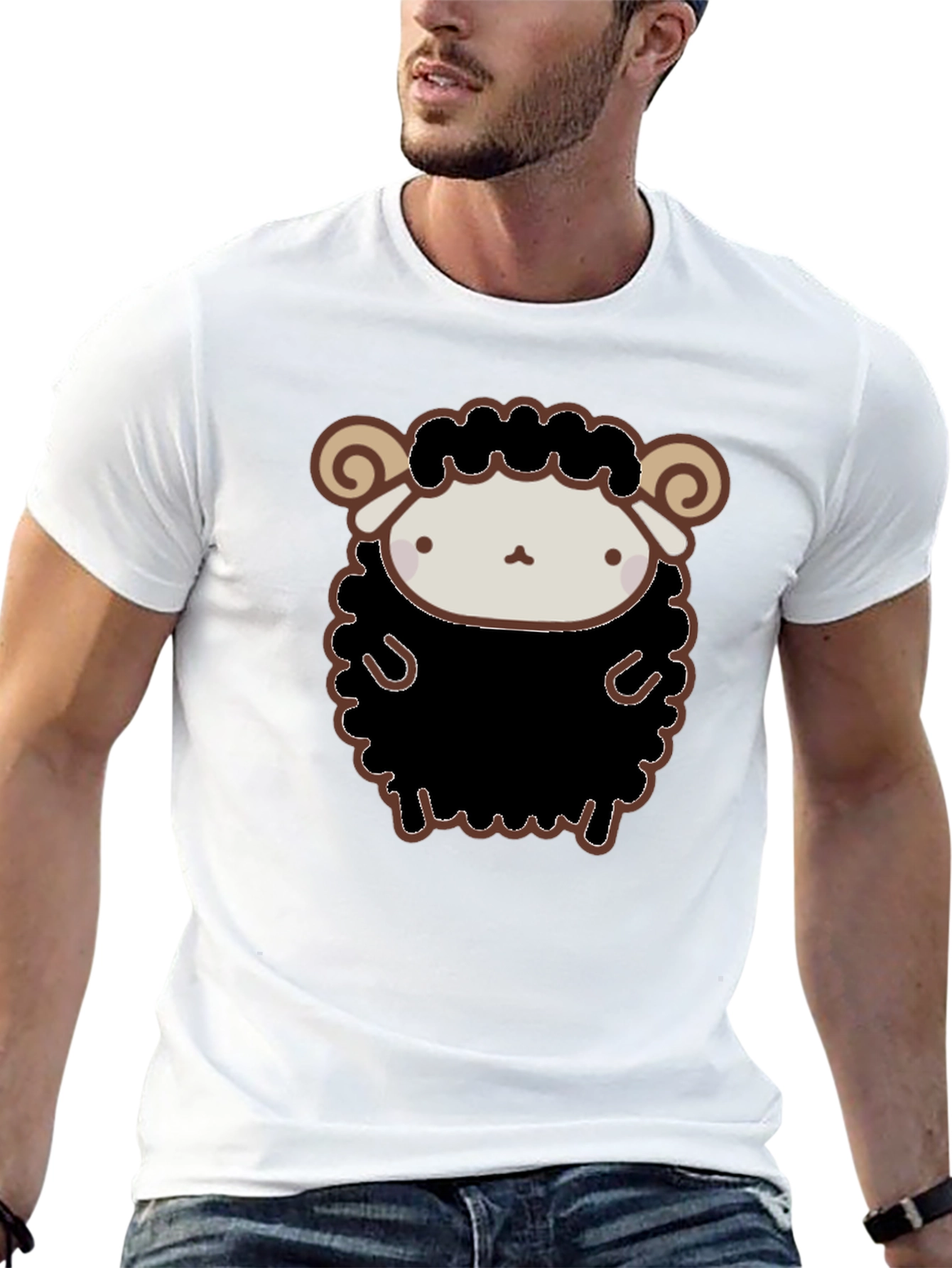Cute Black Sheep Graphic T-Shirt