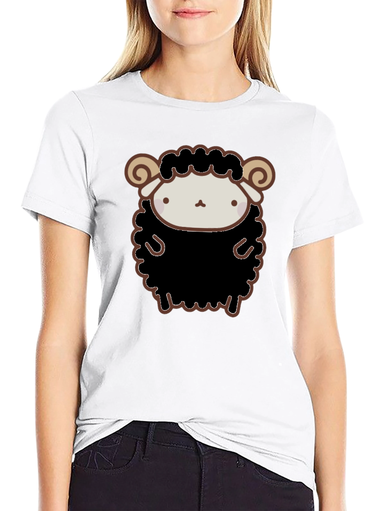 Cute Black Sheep Graphic T-Shirt