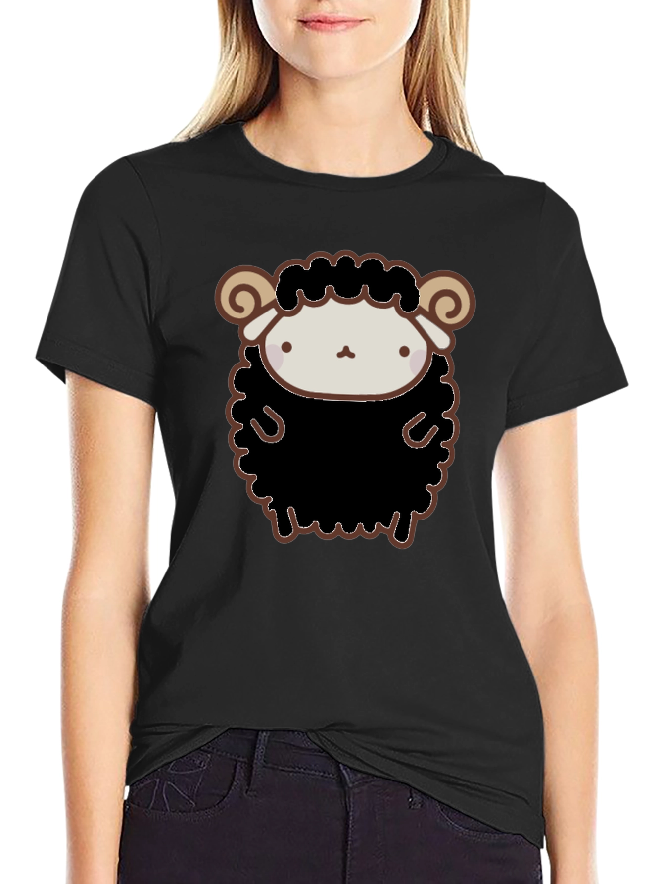 Cute Black Sheep Graphic T-Shirt