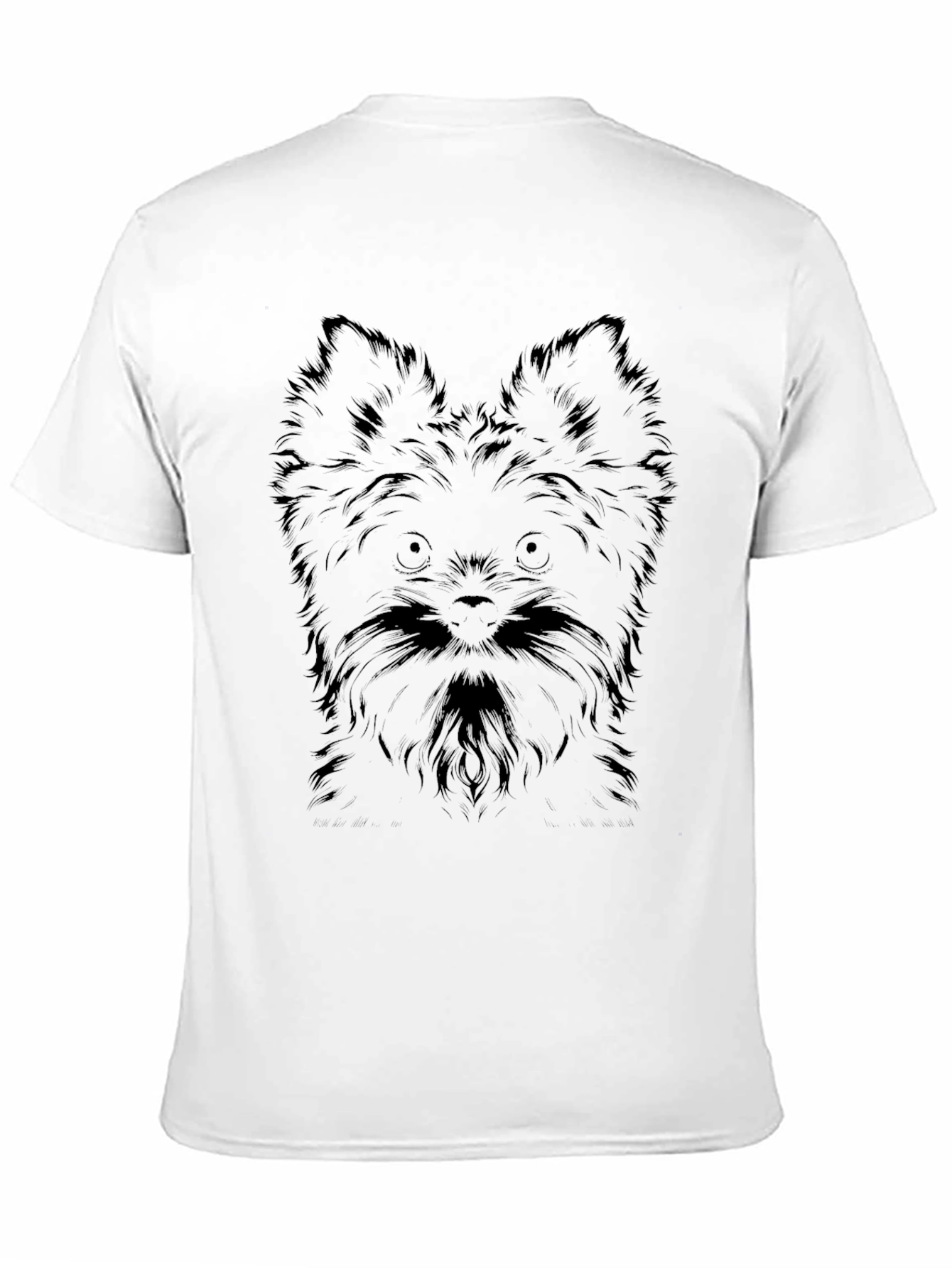 Dog Face Graphic Black T-Shirt
