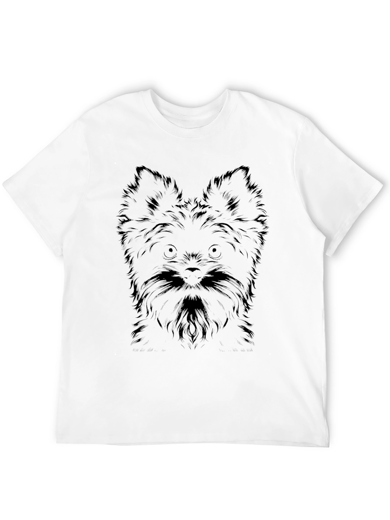 Dog Face Graphic Black T-Shirt