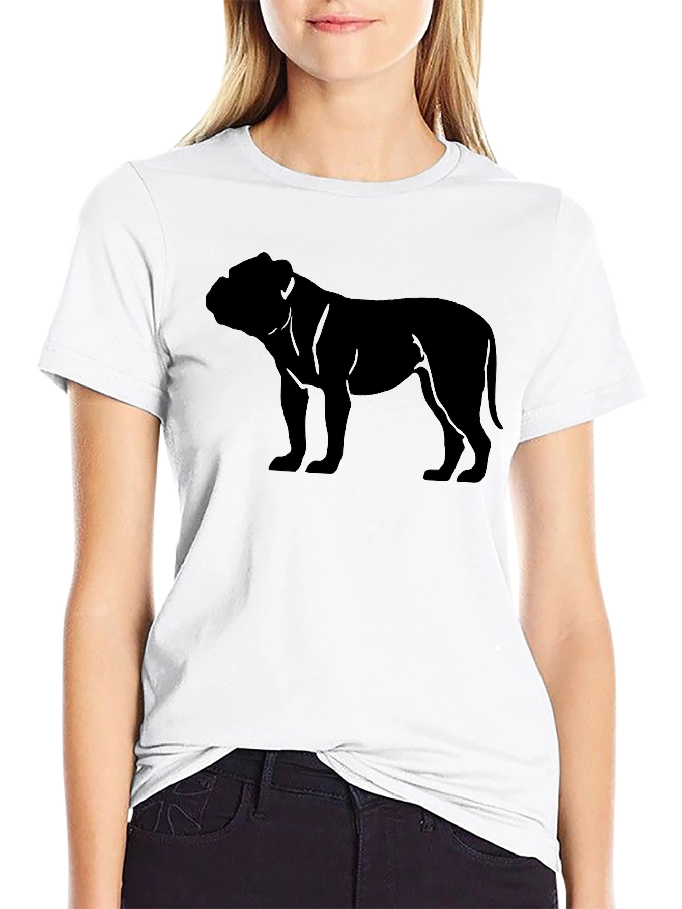 Bulldog Silhouette Black T-Shirt