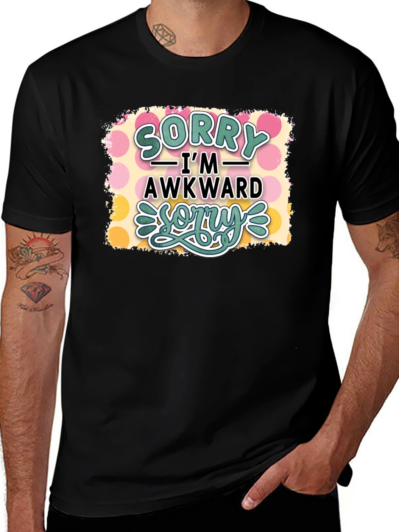 Sorry Im Awkward Black T-Shirt