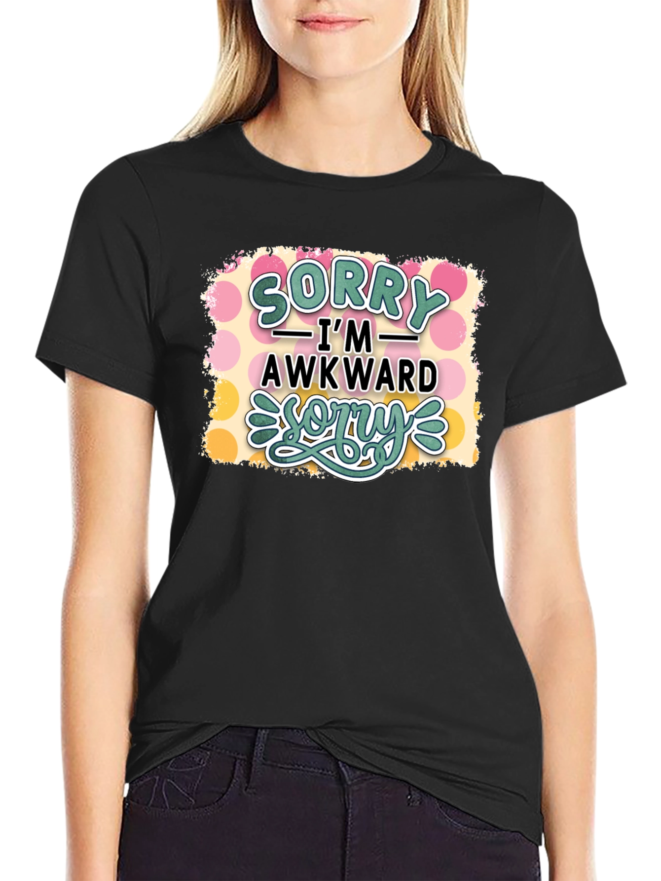 Sorry Im Awkward Black T-Shirt