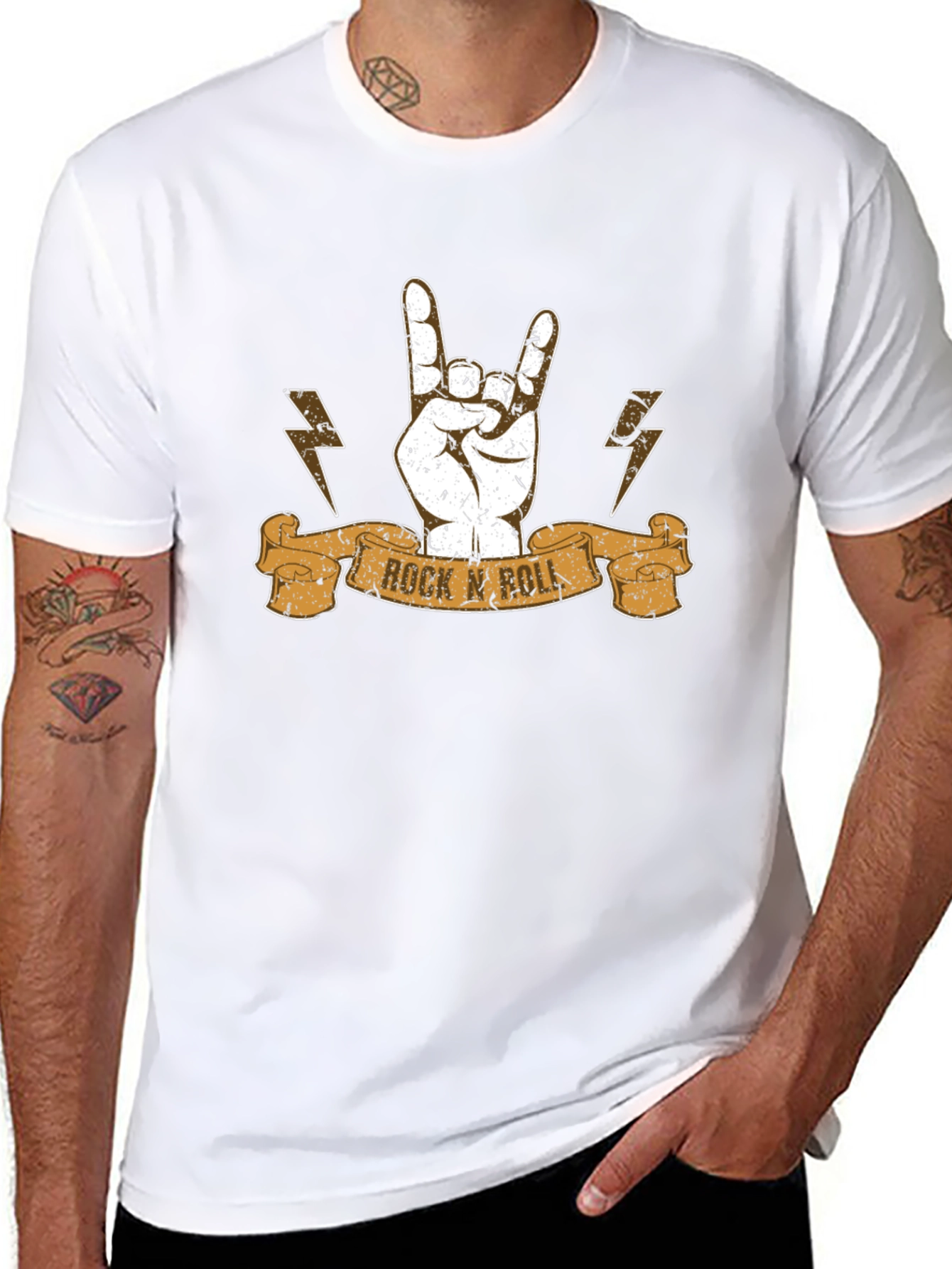 Rock N Roll Hand Sign T-Shirt - Black