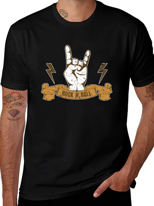 Rock N Roll Hand Sign T-Shirt - Black
