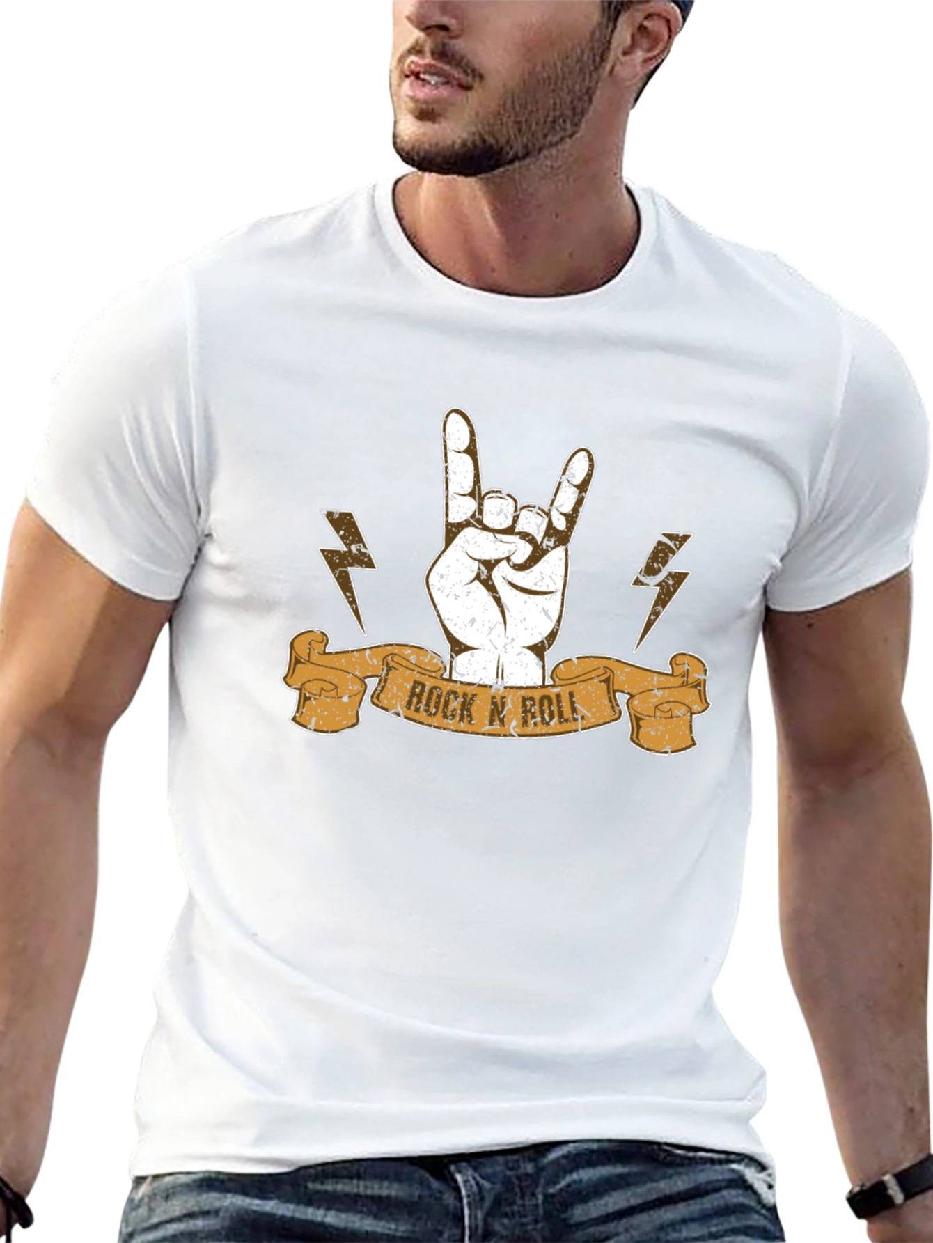 Rock N Roll Hand Sign T-Shirt - Black
