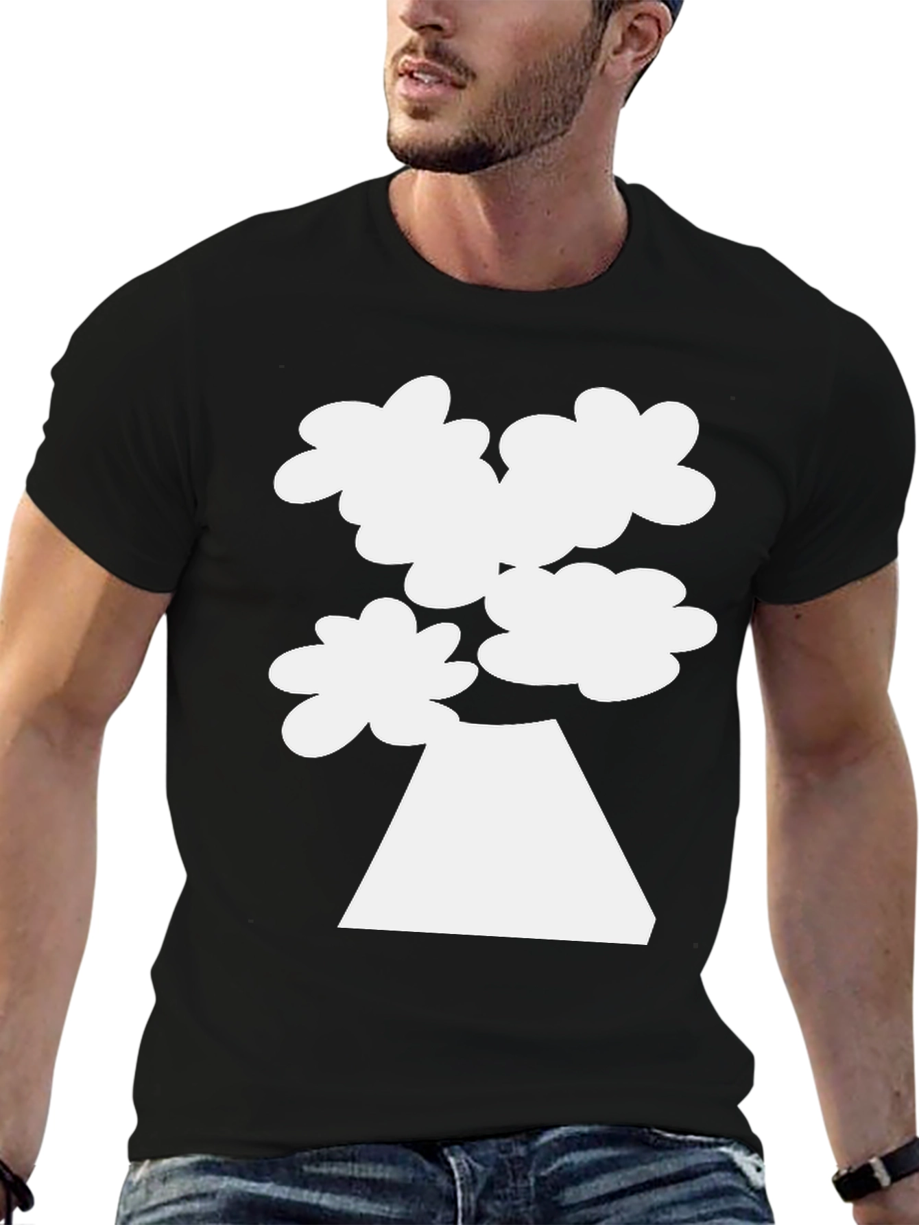 Mount Fuji Cloud Tee - Black Graphic T-Shirt