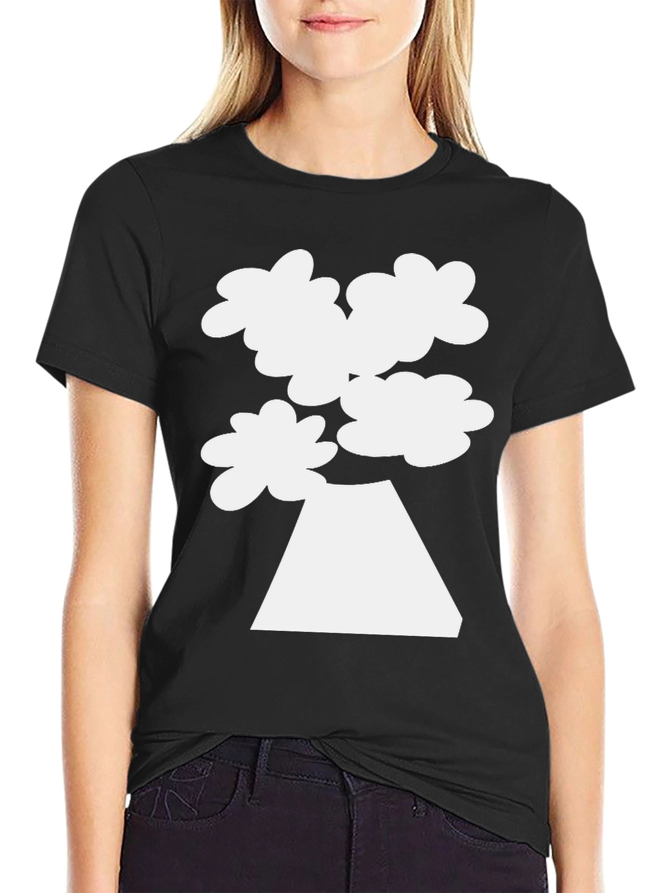 Mount Fuji Cloud Tee - Black Graphic T-Shirt